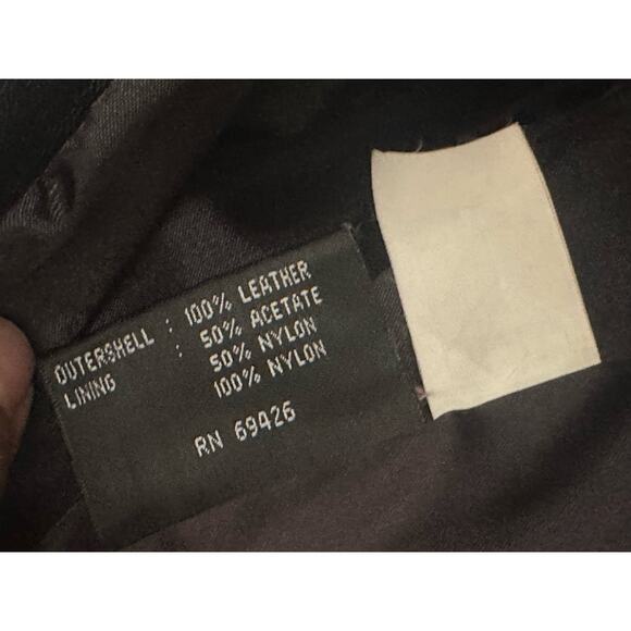 Tannery West Leather Jacket Vintage Moto Biker Belted Coat Black Women's S - Picture 7 of 8